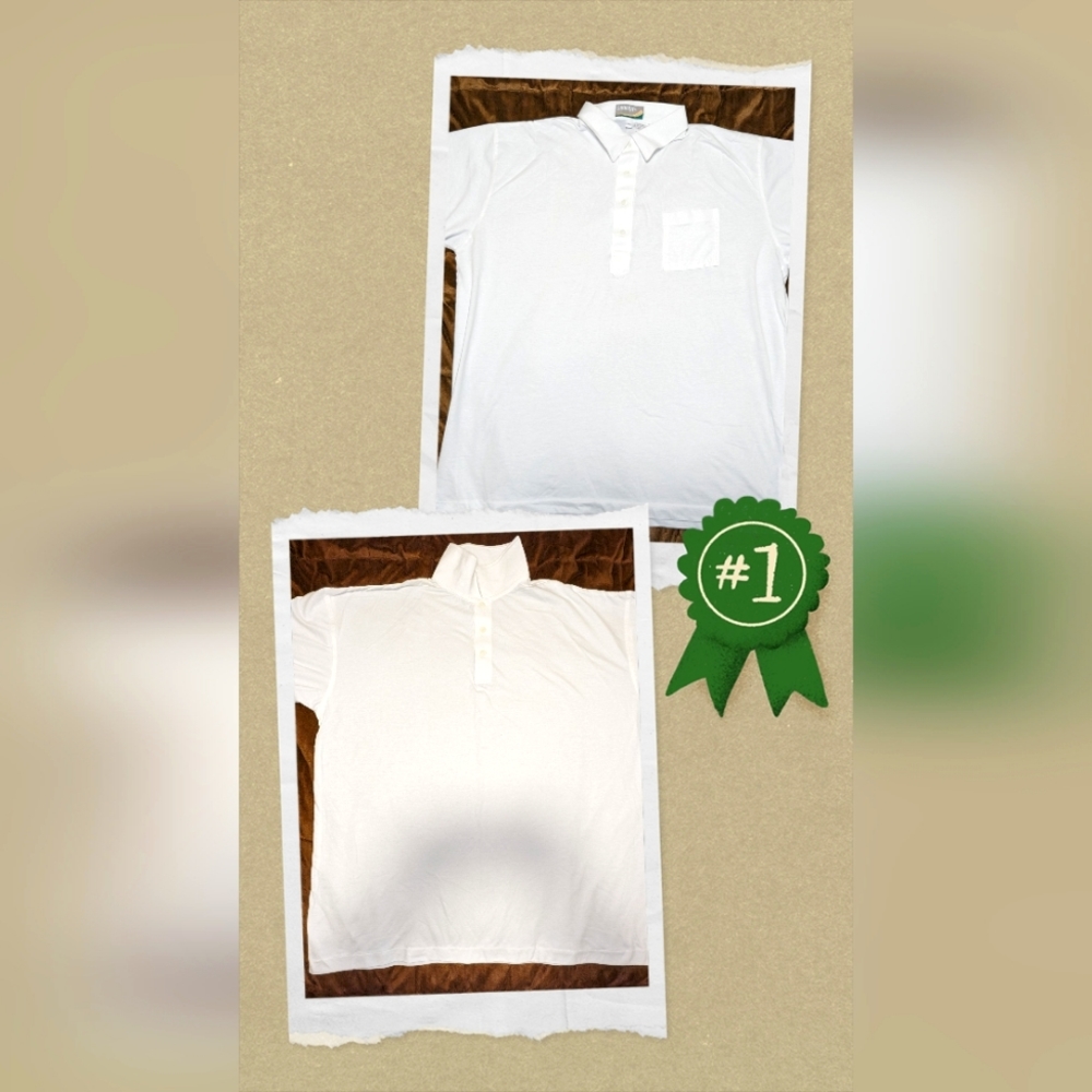 Two white short sleeve cotton  shirts 👕